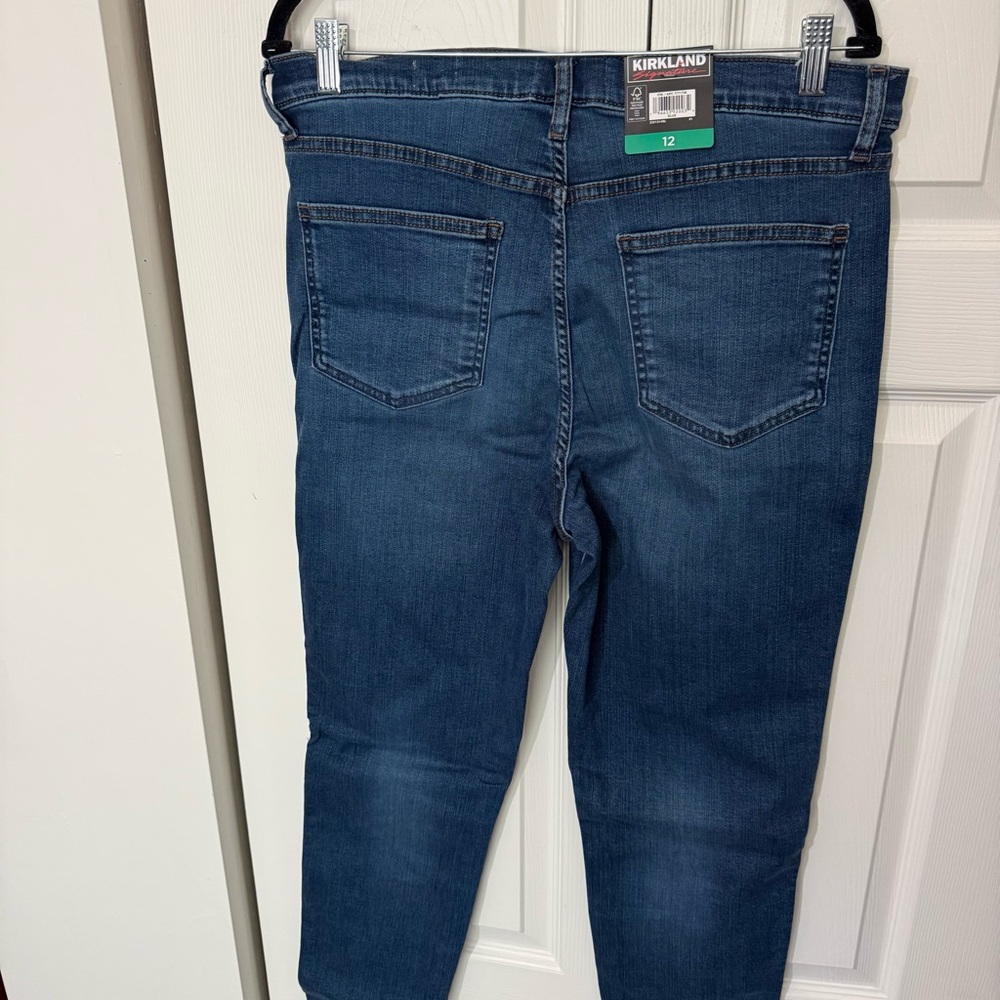 Kirkland Signature Skinny Jeans High-Rise Stretch 5Pocket, Blue, Women’s Size 12